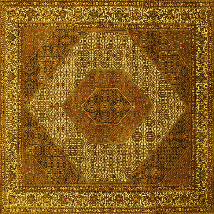 Square Persian Yellow Traditional Rug, tr965yw