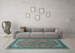 Machine Washable Persian Light Blue Traditional Rug in a Living Room, wshtr966lblu