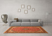 Machine Washable Persian Orange Traditional Area Rugs in a Living Room, wshtr966org