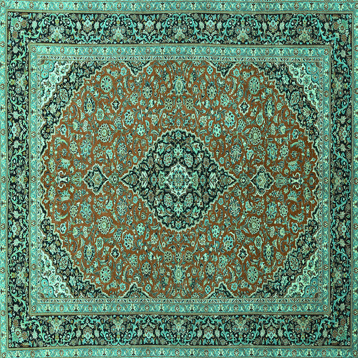 Square Persian Turquoise Traditional Rug, tr966turq