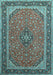 Machine Washable Persian Light Blue Traditional Rug, wshtr966lblu