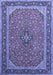 Machine Washable Persian Blue Traditional Rug, wshtr966blu