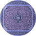 Round Persian Blue Traditional Rug, tr966blu