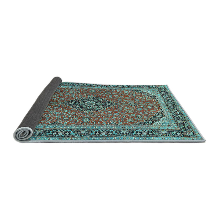 Sideview of Persian Light Blue Traditional Rug, tr966lblu