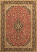 Machine Washable Persian Brown Traditional Rug, wshtr966brn