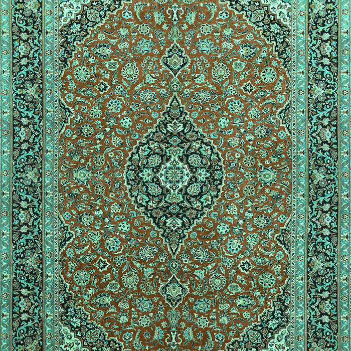 Machine Washable Persian Turquoise Traditional Area Rugs, wshtr966turq