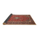 Sideview of Traditional Tangerine Pink Persian Rug, tr967