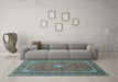 Machine Washable Persian Light Blue Traditional Rug in a Living Room, wshtr967lblu