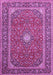 Machine Washable Persian Purple Traditional Area Rugs, wshtr967pur