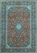 Machine Washable Persian Light Blue Traditional Rug, wshtr967lblu