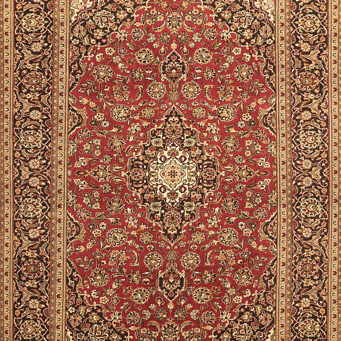 Machine Washable Persian Brown Traditional Rug, wshtr967brn
