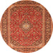 Machine Washable Persian Orange Traditional Area Rugs, wshtr967org