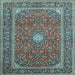 Square Persian Light Blue Traditional Rug, tr967lblu