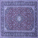 Square Persian Blue Traditional Rug, tr967blu