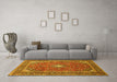 Machine Washable Persian Yellow Traditional Rug in a Living Room, wshtr967yw