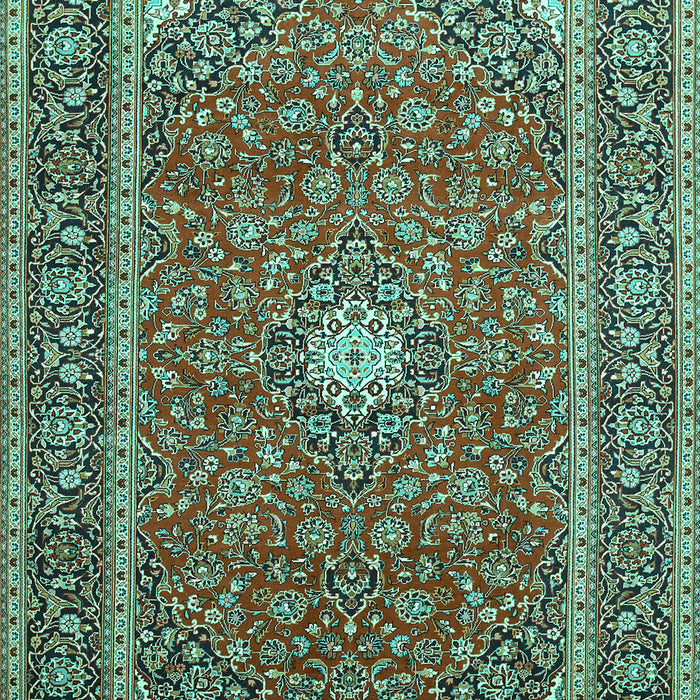 Machine Washable Persian Turquoise Traditional Area Rugs, wshtr967turq