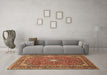 Machine Washable Persian Brown Traditional Rug in a Living Room,, wshtr967brn