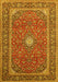 Machine Washable Persian Yellow Traditional Rug, wshtr967yw