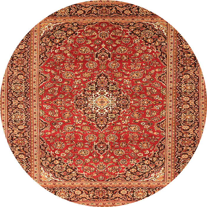 Square Persian Orange Traditional Rug, tr967org