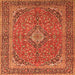 Serging Thickness of Persian Orange Traditional Rug, tr968org