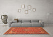 Machine Washable Persian Orange Traditional Area Rugs in a Living Room, wshtr968org