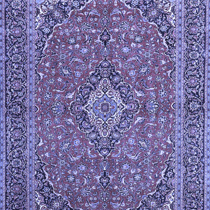 Machine Washable Persian Blue Traditional Rug, wshtr968blu