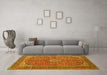 Machine Washable Persian Yellow Traditional Rug in a Living Room, wshtr968yw