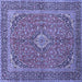 Square Persian Blue Traditional Rug, tr968blu