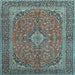 Square Persian Light Blue Traditional Rug, tr968lblu