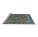 Sideview of Machine Washable Persian Light Blue Traditional Rug, wshtr968lblu