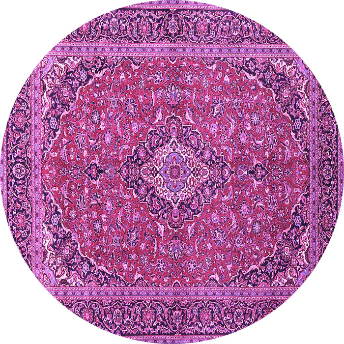 Round Persian Purple Traditional Rug, tr968pur
