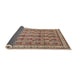 Sideview of Traditional Brown Red Persian Rug, tr969