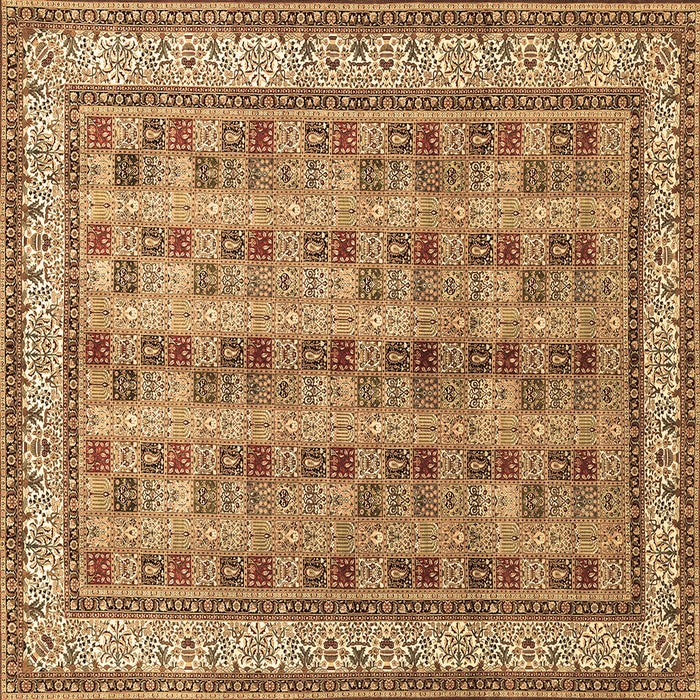 Square Persian Brown Traditional Rug, tr969brn