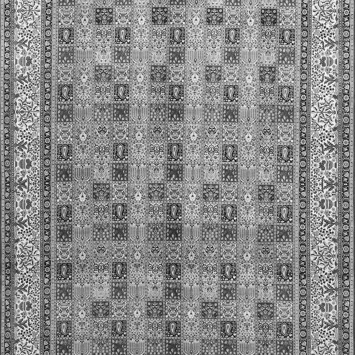 Serging Thickness of Machine Washable Persian Gray Traditional Rug, wshtr969gry