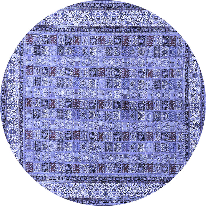 Round Persian Blue Traditional Rug, tr969blu