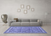 Machine Washable Persian Blue Traditional Rug in a Living Room, wshtr969blu