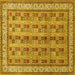 Square Persian Yellow Traditional Rug, tr969yw
