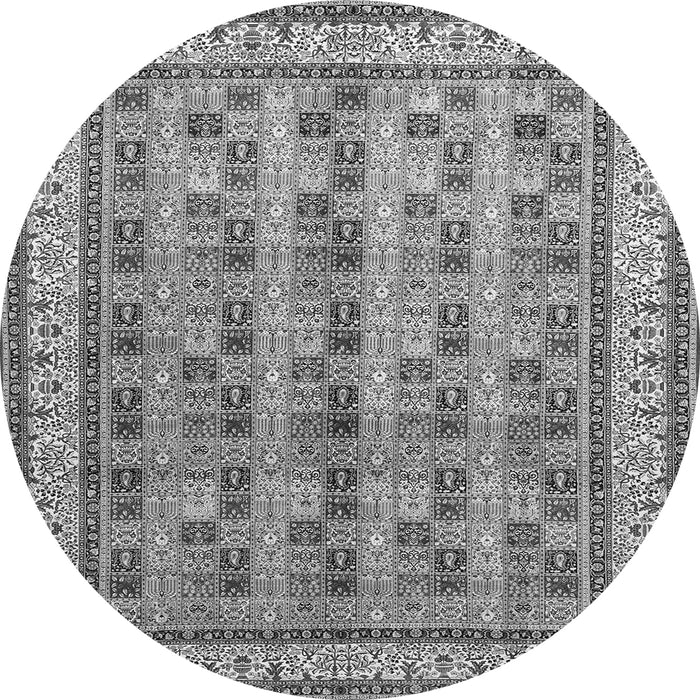 Machine Washable Persian Gray Traditional Rug, wshtr969gry