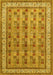 Machine Washable Persian Yellow Traditional Rug, wshtr969yw