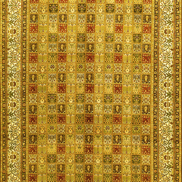 Machine Washable Persian Yellow Traditional Rug, wshtr969yw