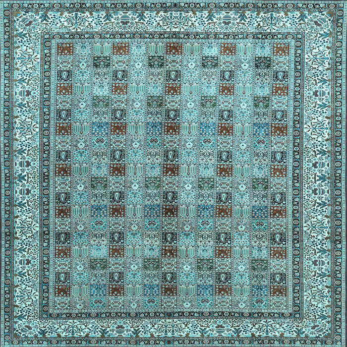 Square Persian Light Blue Traditional Rug, tr969lblu
