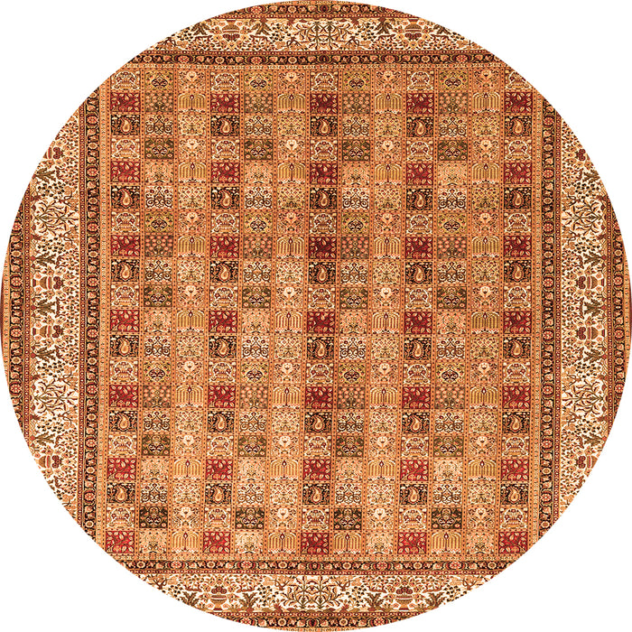 Square Persian Orange Traditional Rug, tr969org