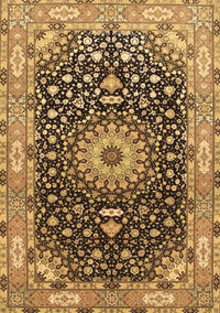 Medallion Brown Traditional Rug, tr96brn