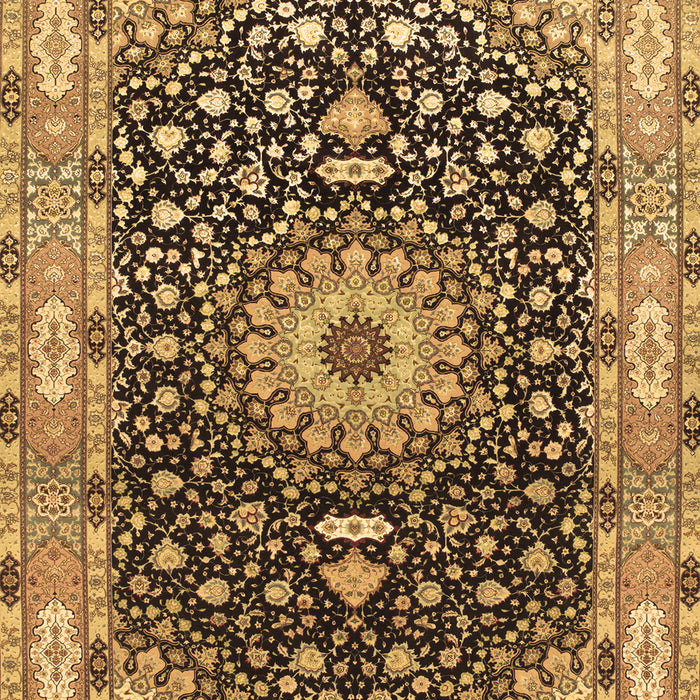 Medallion Brown Traditional Rug, tr96brn