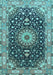 Medallion Light Blue Traditional Rug, tr96lblu