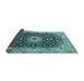 Sideview of Medallion Light Blue Traditional Rug, tr96lblu