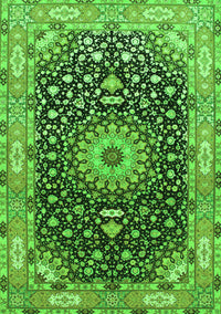 Medallion Green Traditional Rug, tr96grn