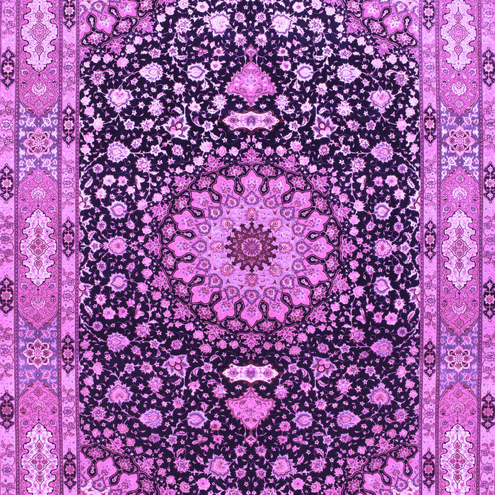 Machine Washable Medallion Purple Traditional Area Rugs, wshtr96pur