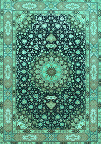 Medallion Turquoise Traditional Rug, tr96turq