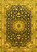 Medallion Yellow Traditional Rug, tr96yw